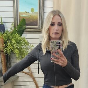 Lululemon Mesh Hooded Define Cropped Jacket